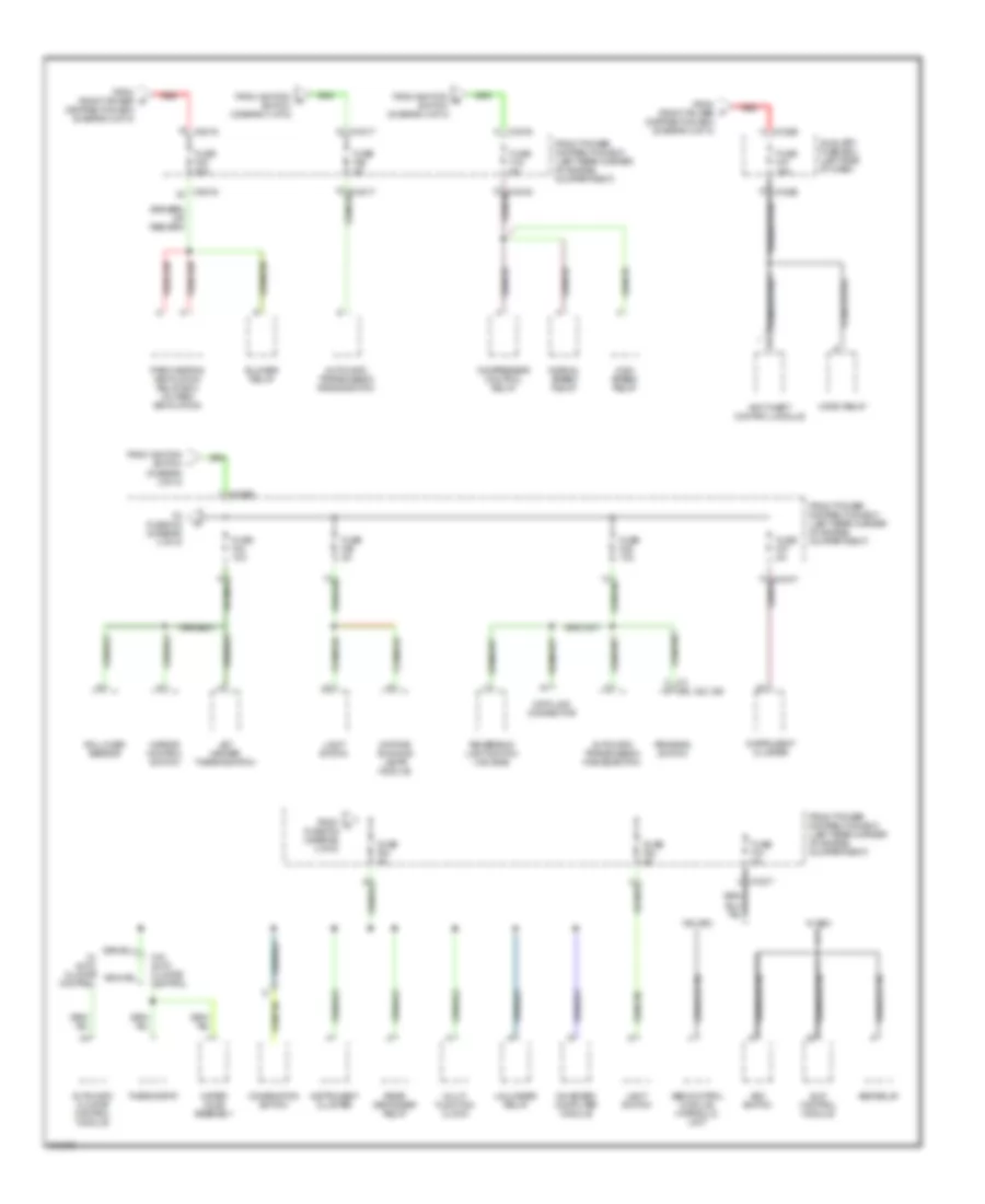 Power Distribution Wiring Diagram (4 of 5) for BMW 318i 1998