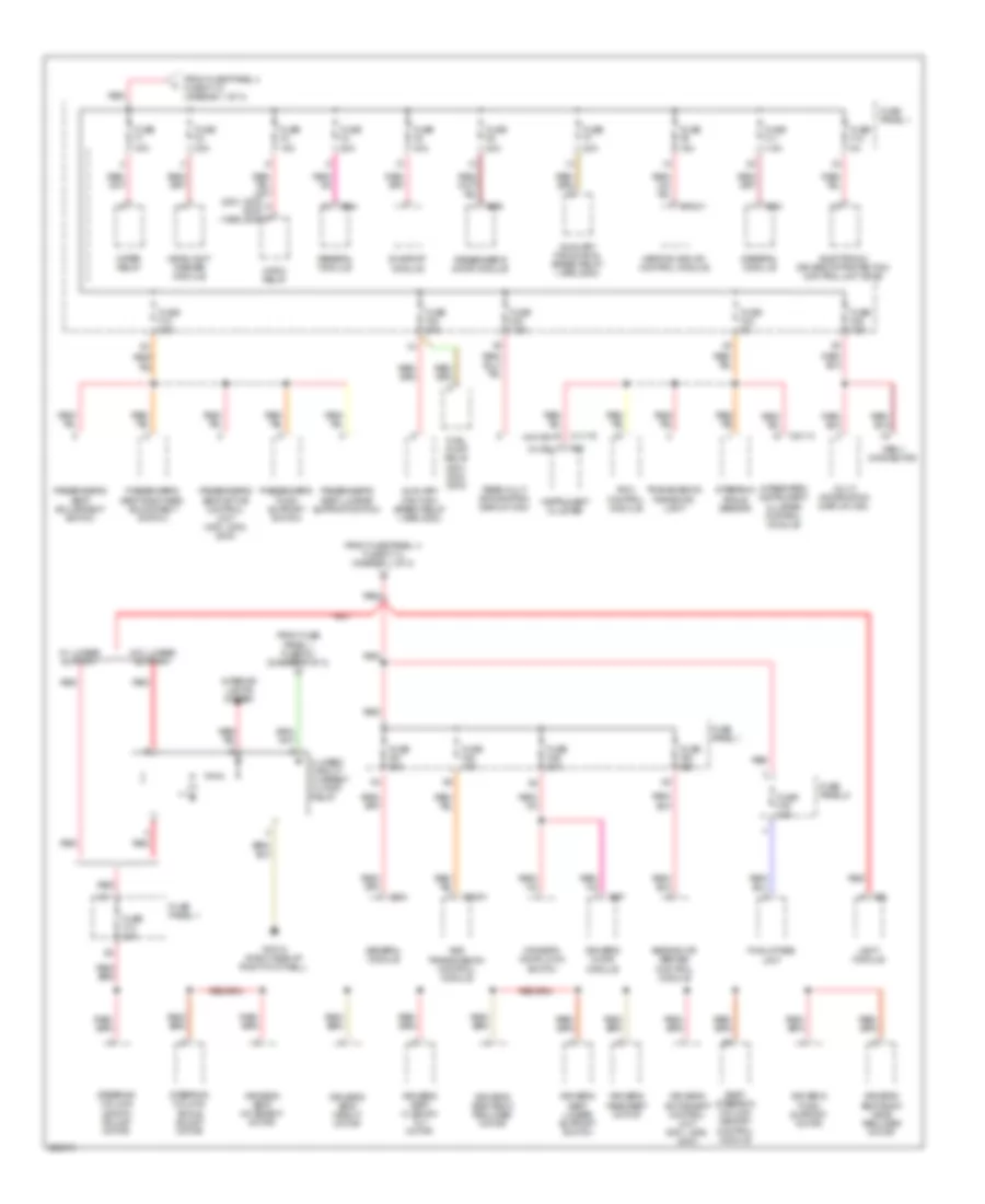 Power Distribution Wiring Diagram (2 of 3) for BMW 525i 2002