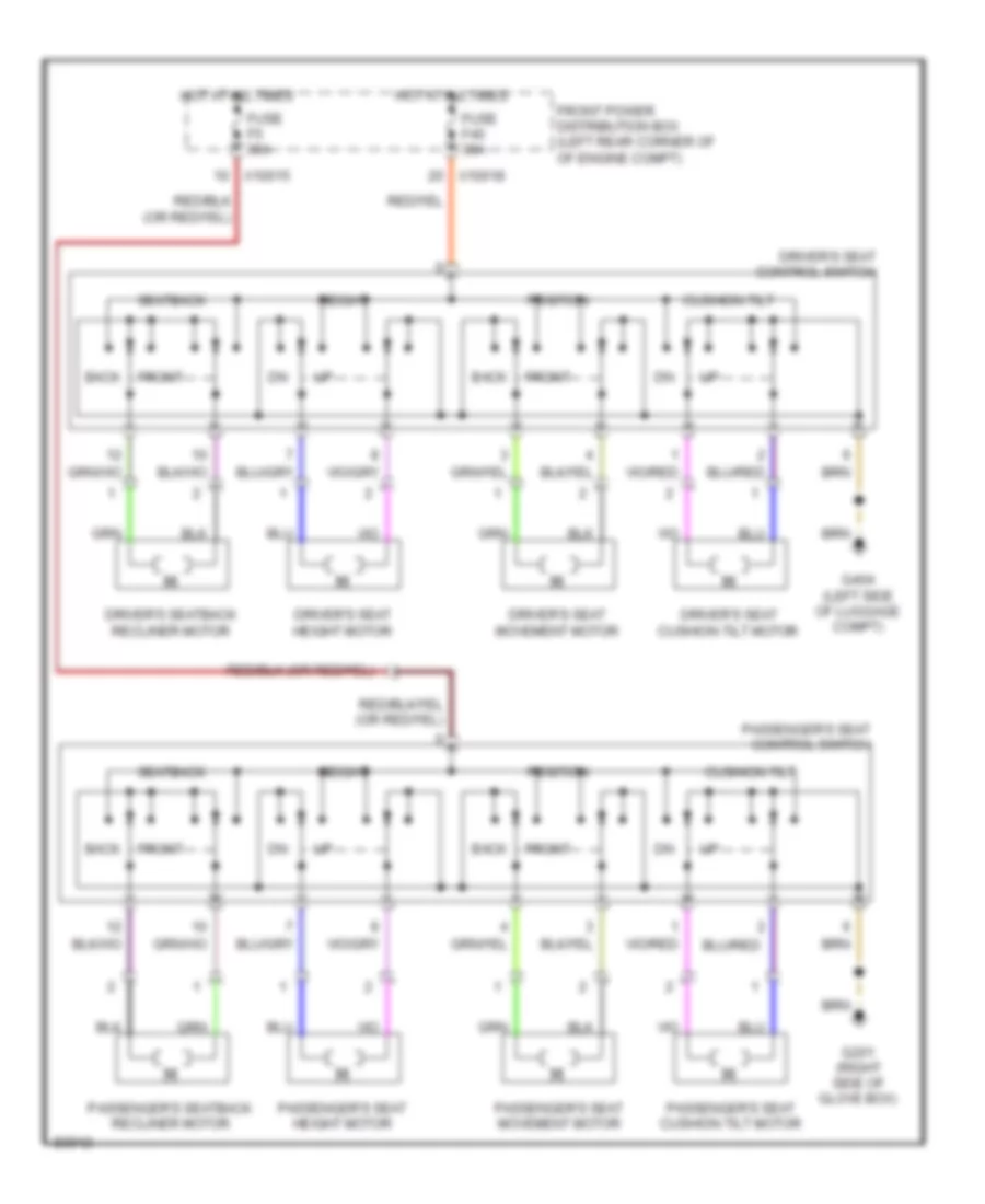 Power Seat Wiring Diagram for BMW 318ti 1998