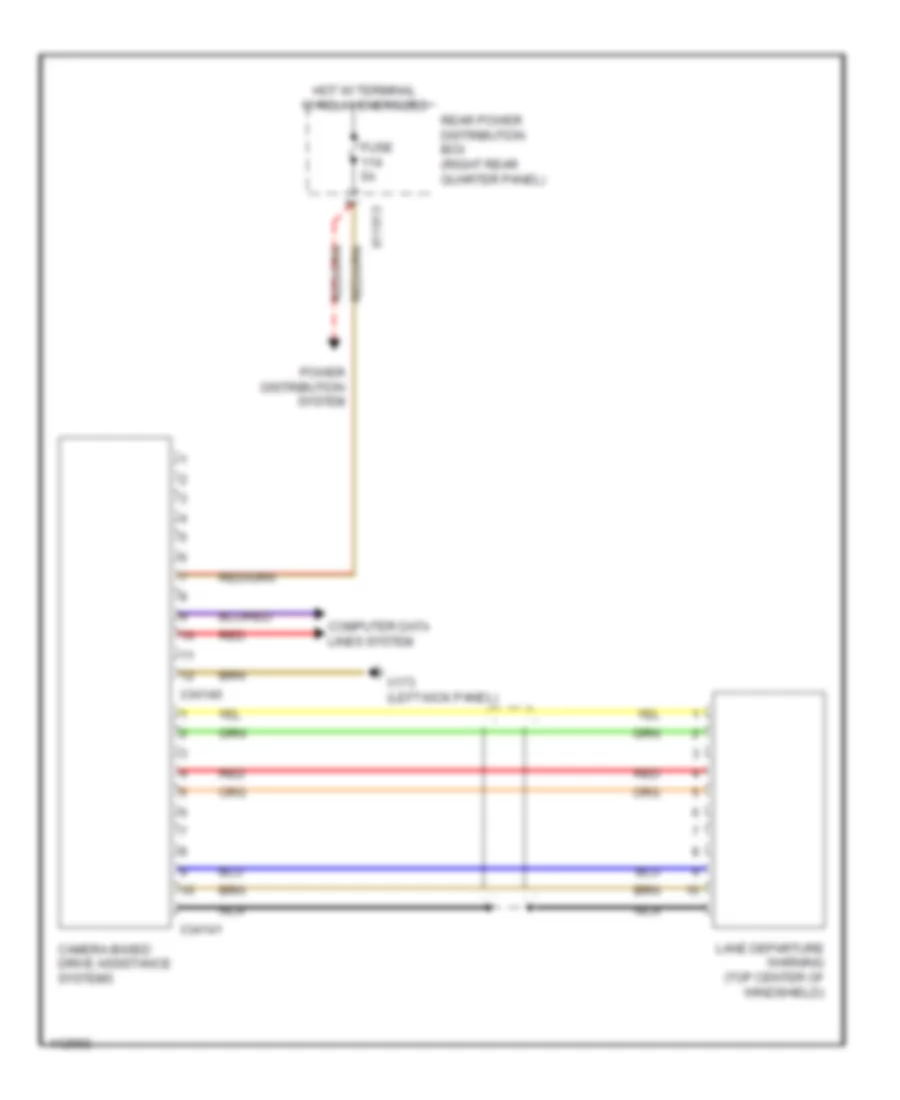Lane Departure Warning Wiring Diagram for BMW X6 M 2014