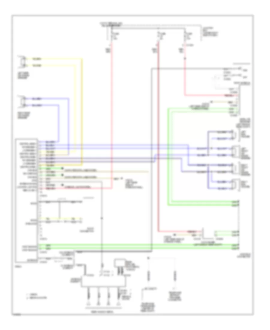 Base Radio Wiring Diagram, Except Convertible without CIC, CCC  M-ASK for BMW 328i 2009