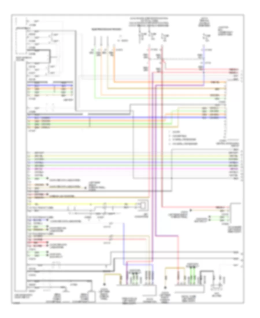 Navigation Wiring Diagram, Hifi Radio with CIC (1 of 2) for BMW 135is 2013