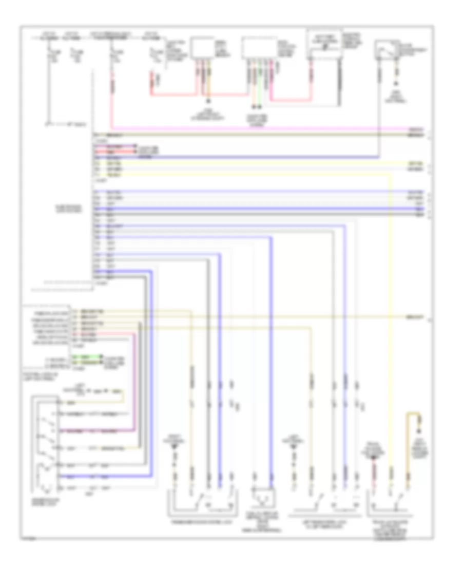 Anti theft  Central Locking Wiring Diagram 1 of 2 for BMW X6 xDrive35i 2014