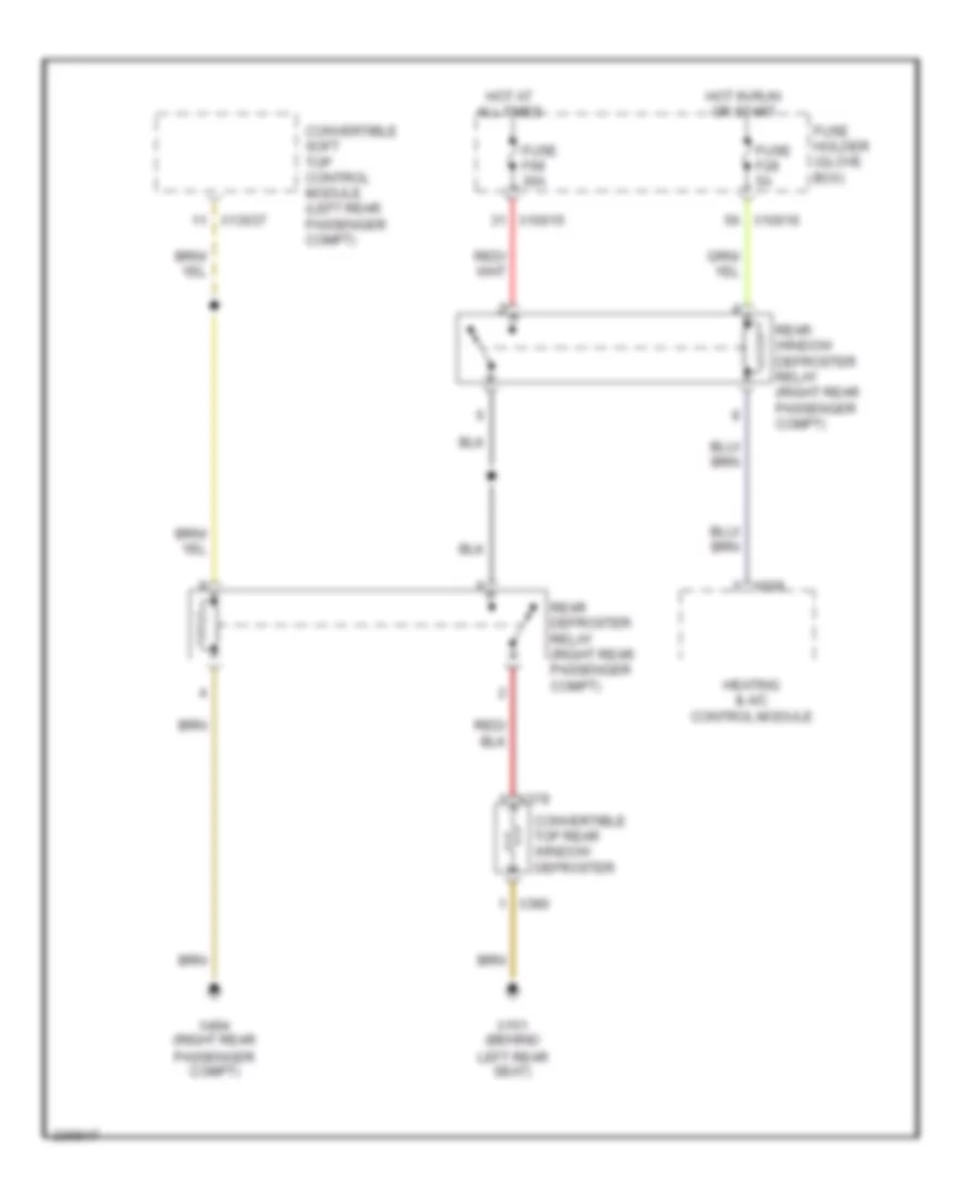 Defoggers Wiring Diagram Convertible with CVM for BMW 325Ci 2006