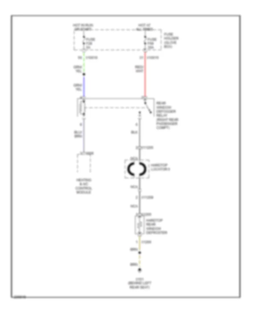 Defoggers Wiring Diagram Convertible with Hardtop for BMW 325Ci 2006