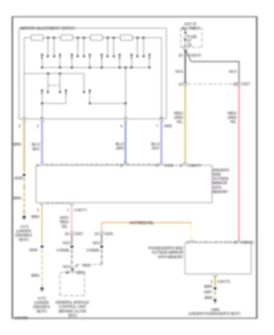 Memory Mirrors Wiring Diagram for BMW 325Ci 2006