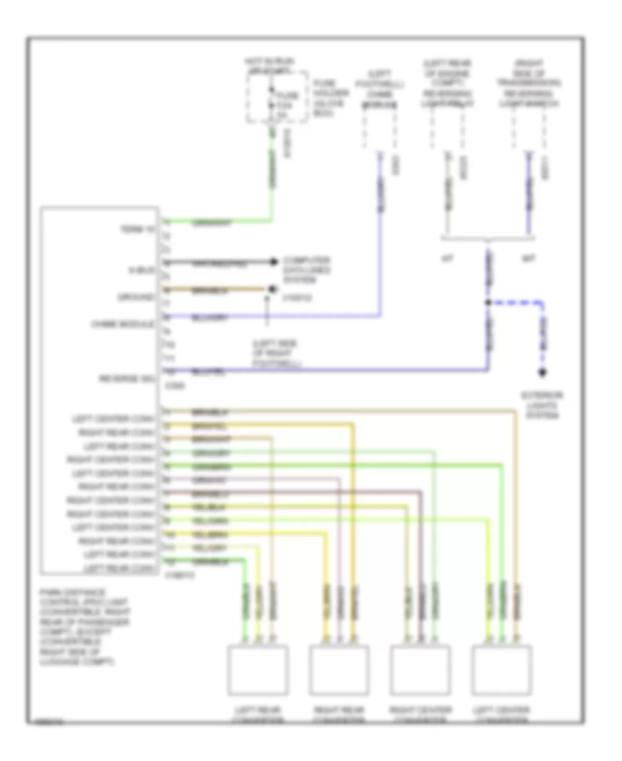 Parking Assistant Wiring Diagram for BMW 325Ci 2006