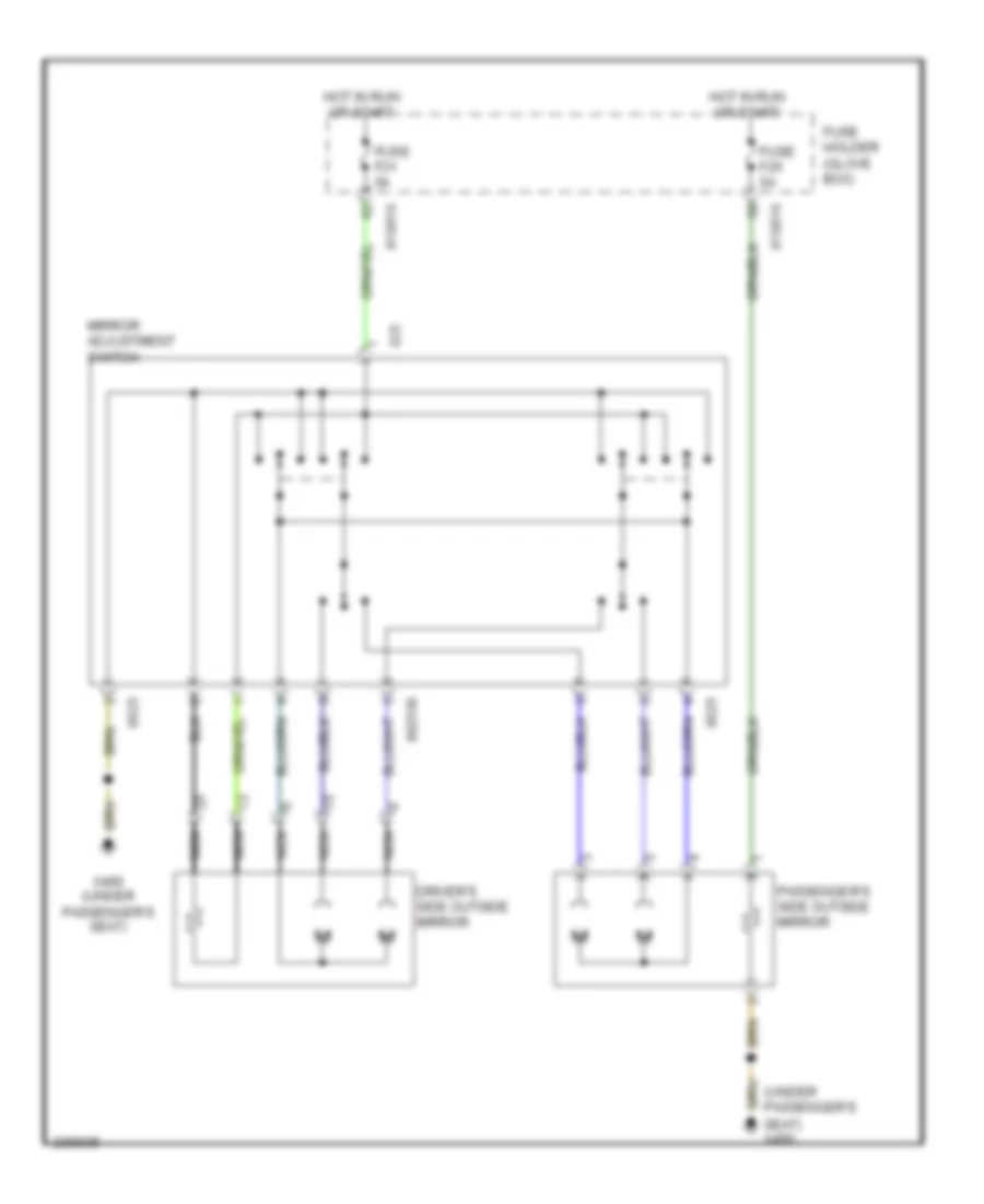 Power Mirrors Wiring Diagram for BMW 325Ci 2006