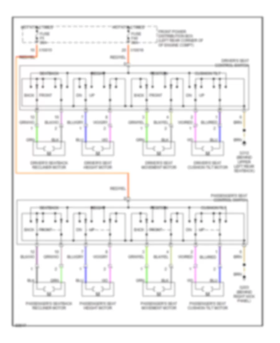 Power Seat Wiring Diagram for BMW 328i 1998