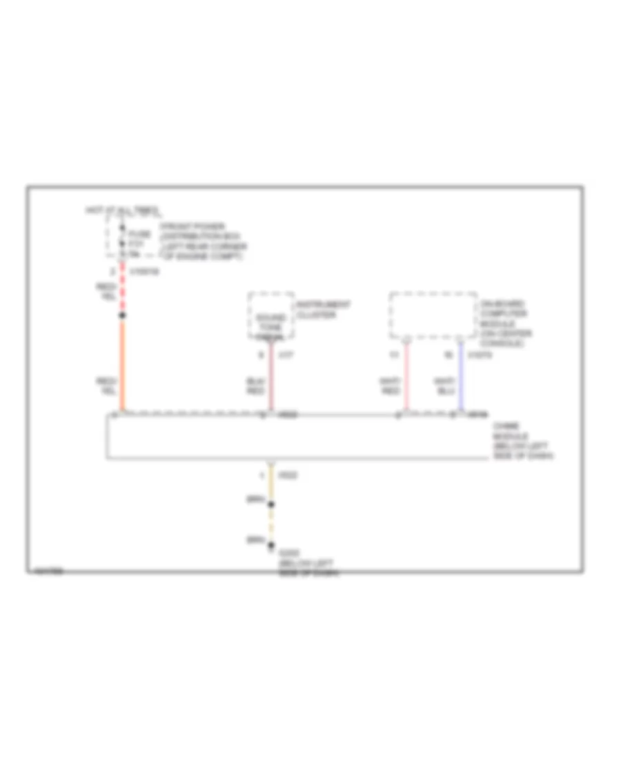 Warning System Wiring Diagrams for BMW 328i 1998