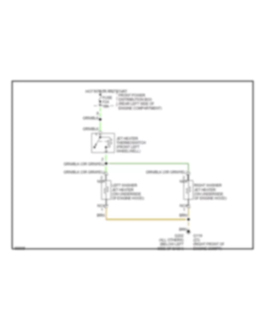 Электросхема быстрого подогрева шайбы для BMW 328i 1998