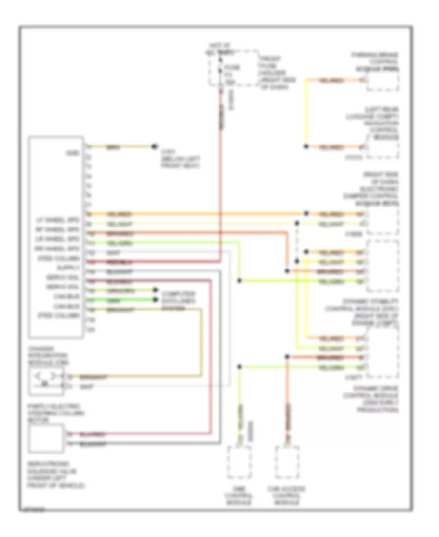 Semi Electric Power Steering Column Wiring Diagram for BMW 745i 2002