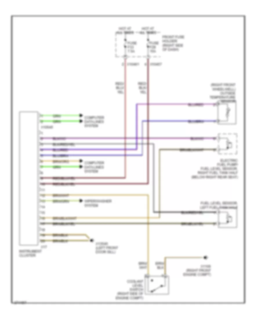 Instrument Cluster Wiring Diagram for BMW 745Li 2002