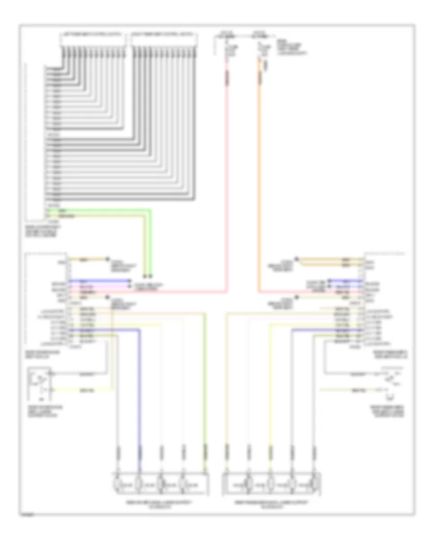 Rear Lumbar Wiring Diagram for BMW 745Li 2002