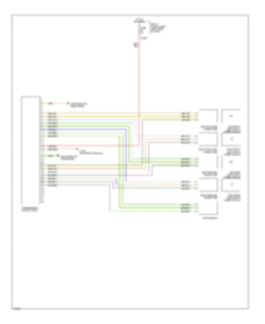 Warning Systems Wiring Diagram with Wheel Transmitters for BMW 745Li 2002