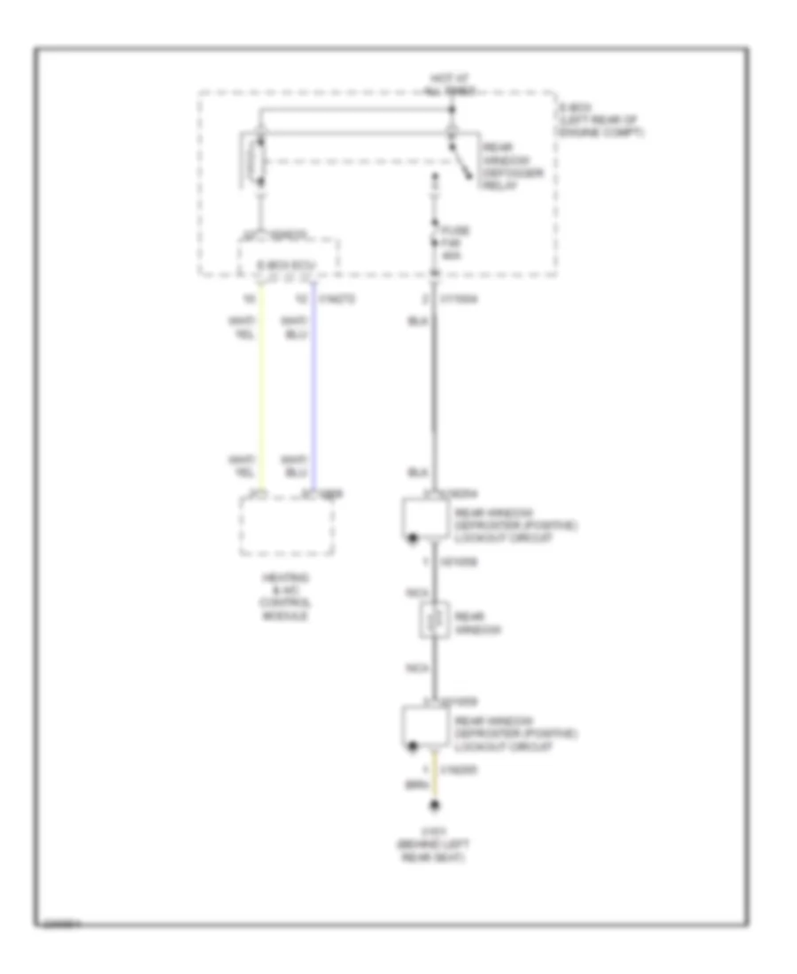 Defoggers Wiring Diagram for BMW 325xi 2006