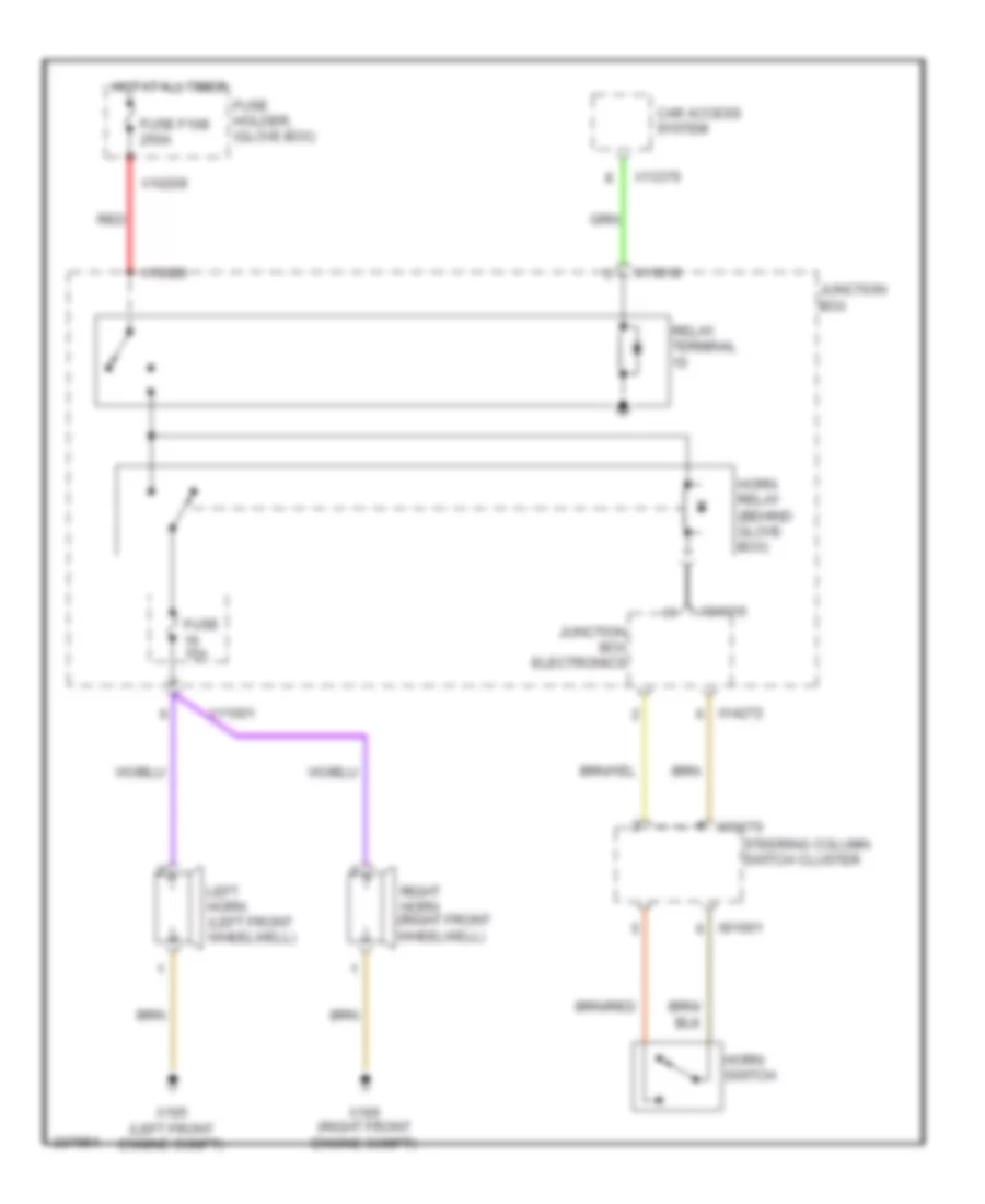 Horn Wiring Diagram for BMW 325xi 2006