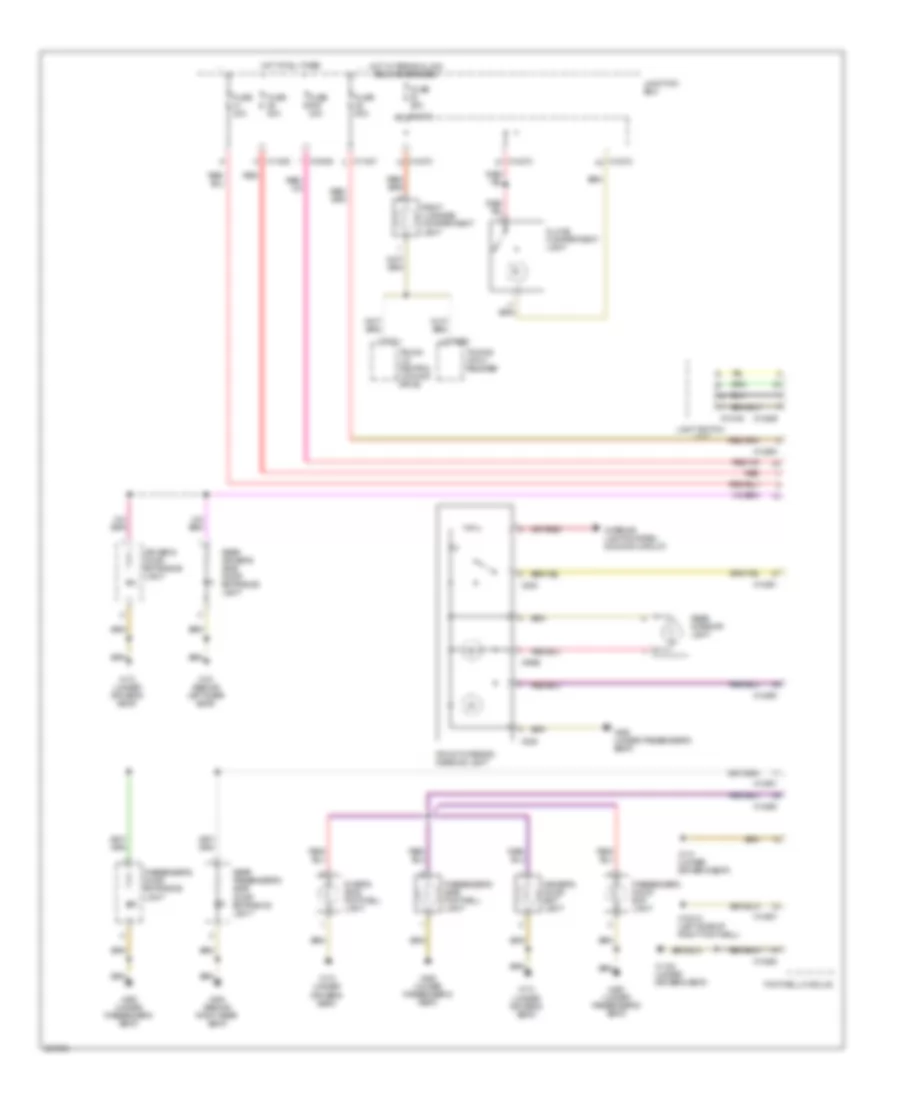 Courtesy Lamp Wiring Diagram, without Roof Function Center for BMW 325xi 2006