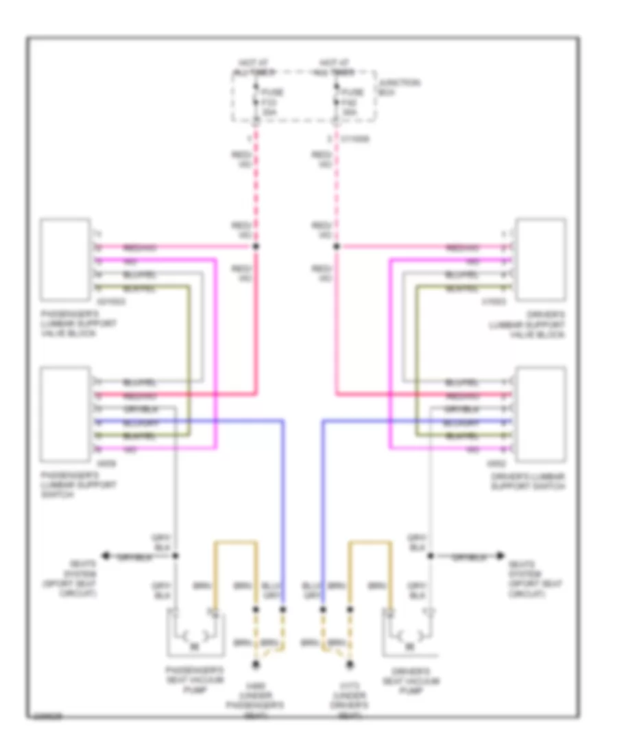 Lumbar Wiring Diagram for BMW 325xi 2006