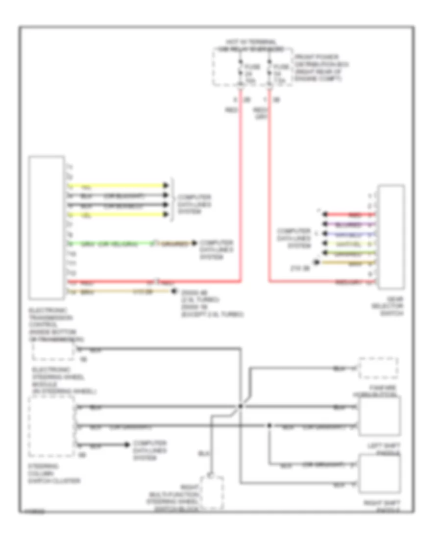 Transmission Wiring Diagram for BMW 320xi 2013