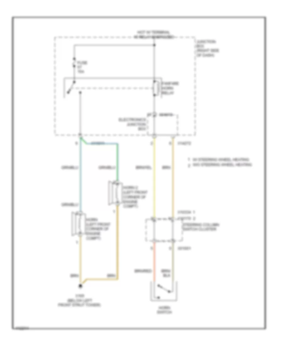 Horn Wiring Diagram for BMW Z4 sDrive28i 2014