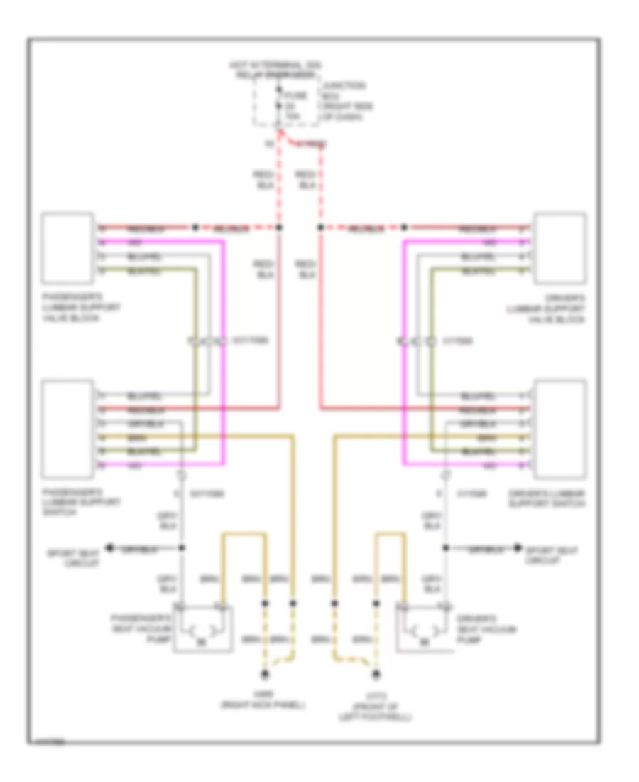 Lumbar Wiring Diagram for BMW Z4 sDrive28i 2014