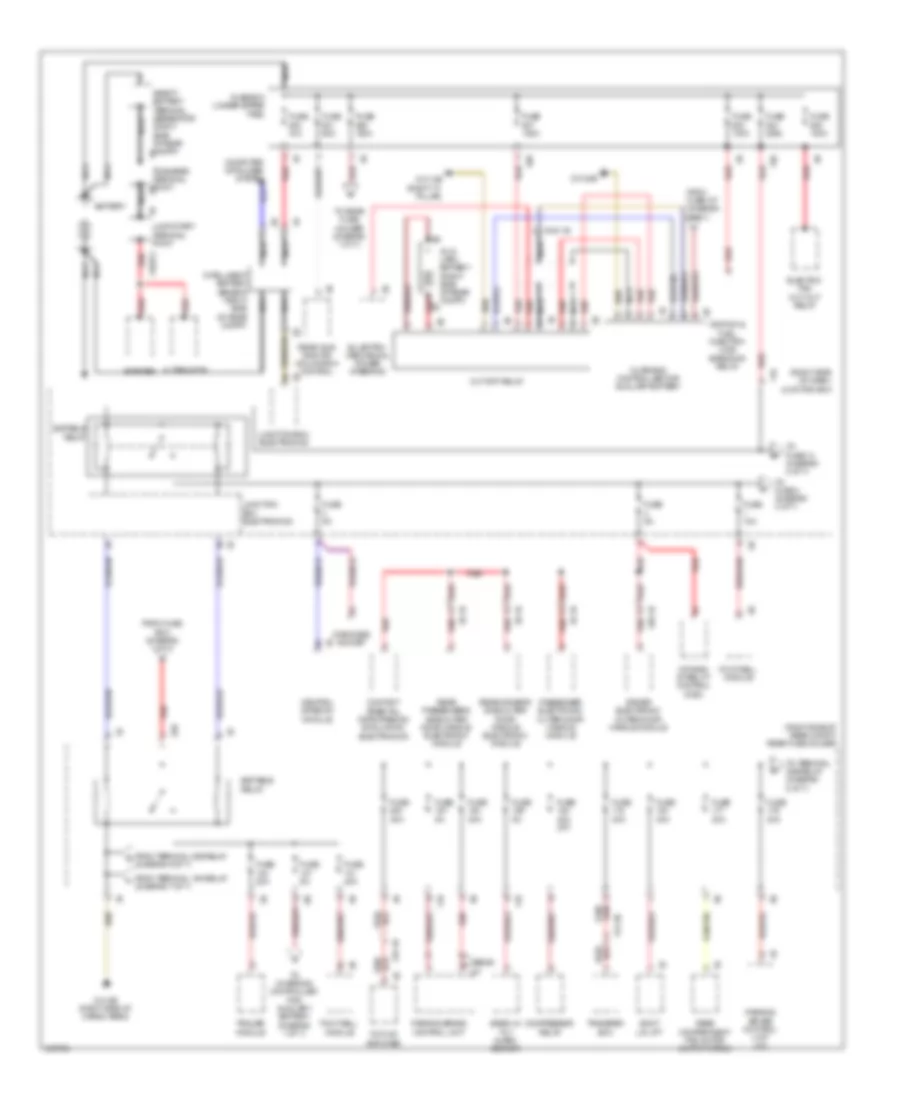 Power Distribution Wiring Diagram 1 of 7 for BMW 550i 2011