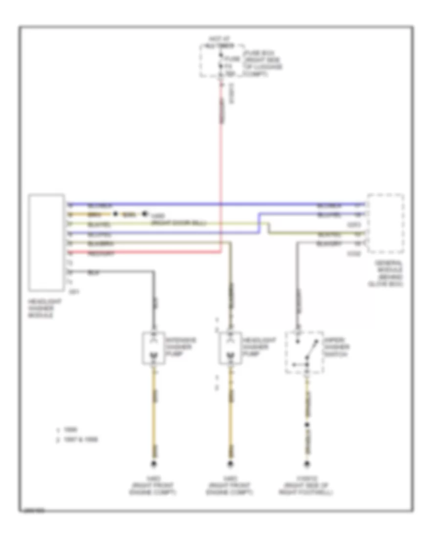 схема шайбы фары для BMW 740i 1998