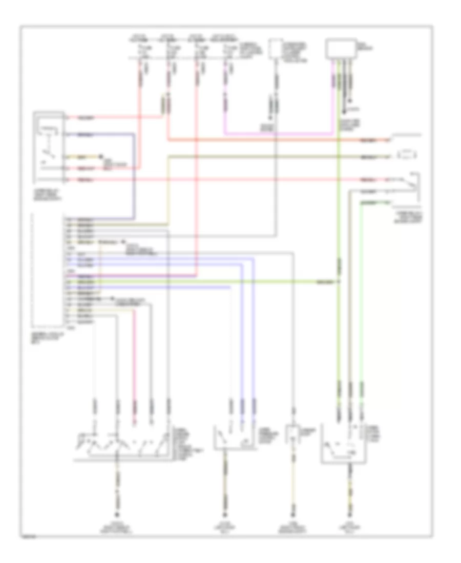 Электросхема стеклоочистителя, дворников и омывателя для BMW 740i 1998