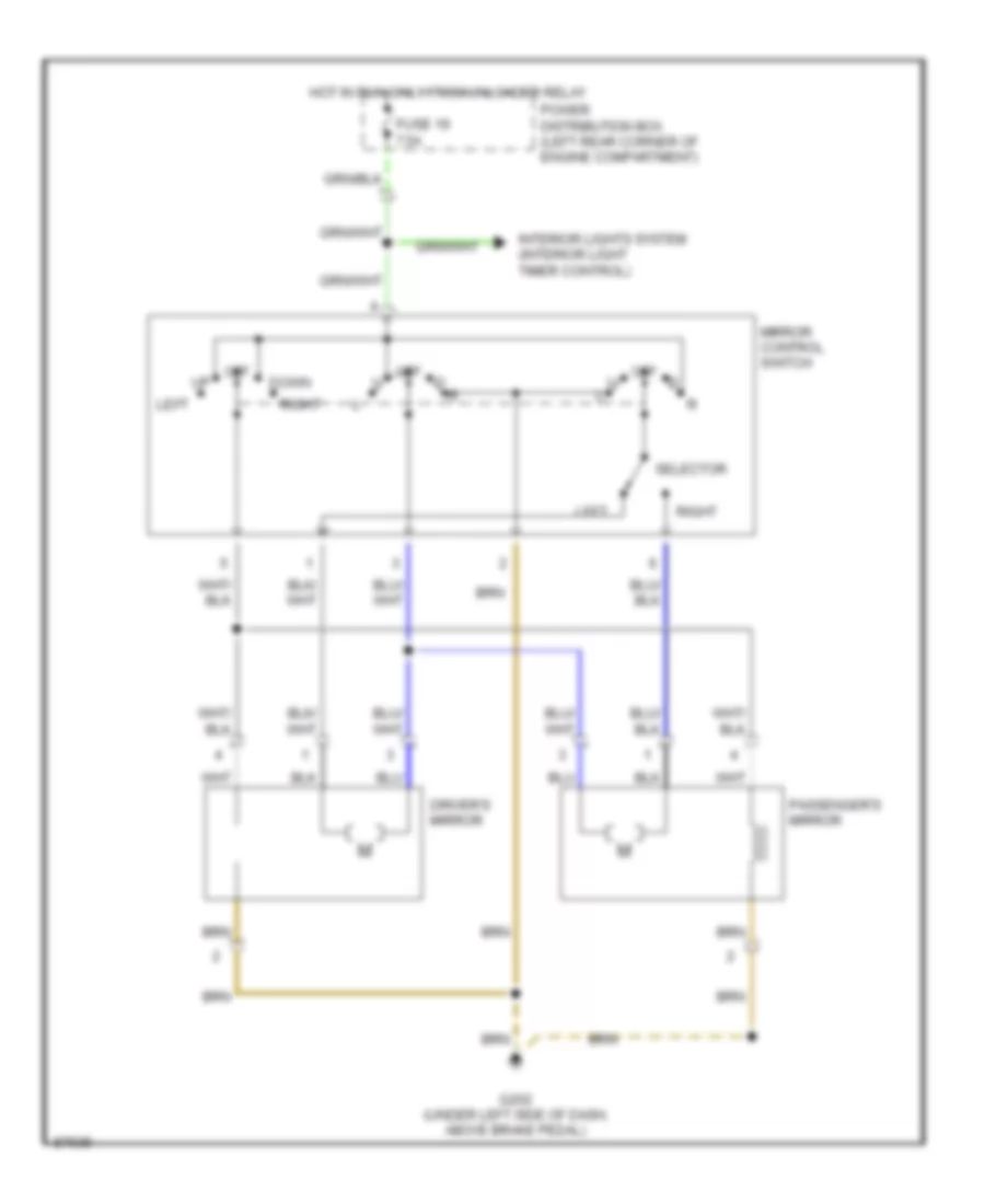 Power Mirror Wiring Diagram for BMW 325is 1990