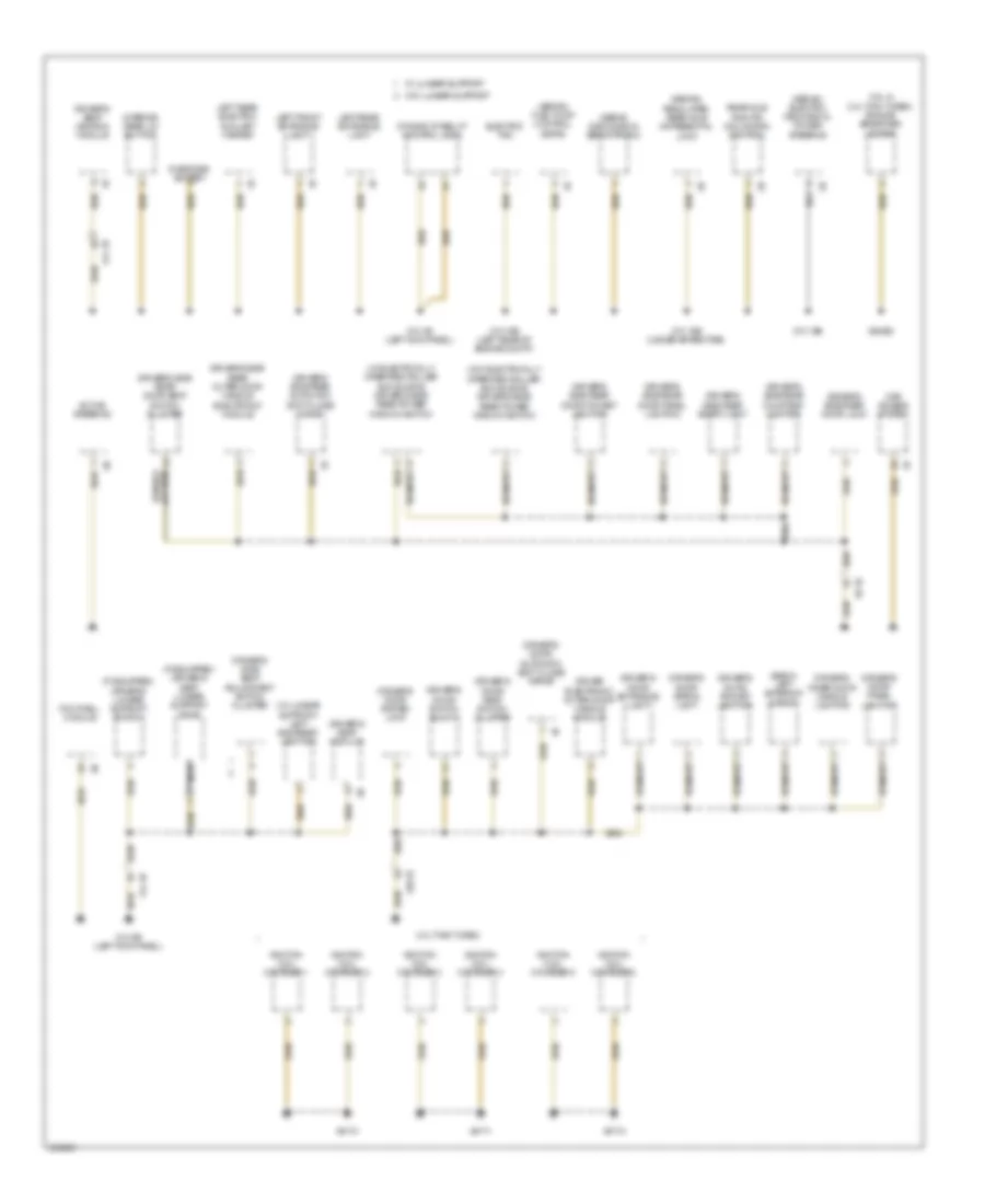 Ground Distribution Wiring Diagram 1 of 6 for BMW 550i GT 2011