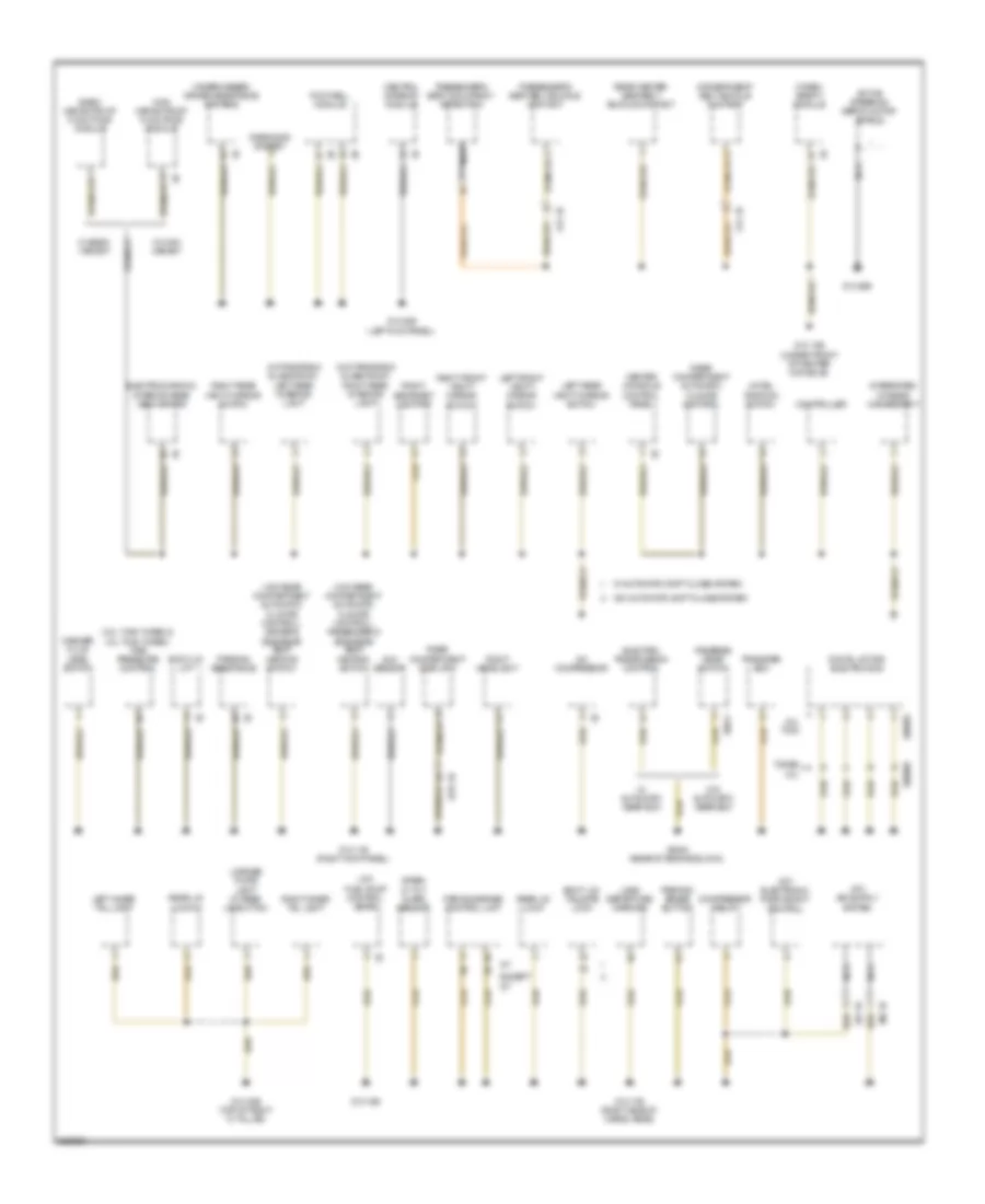 Ground Distribution Wiring Diagram 4 of 6 for BMW 550i GT 2011