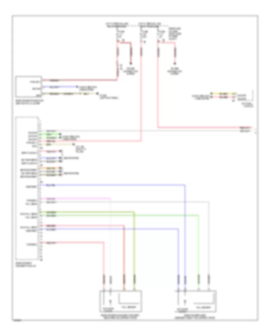 Left Memory Rear Seat Wiring Diagram 1 of 2 for BMW 550i GT 2011