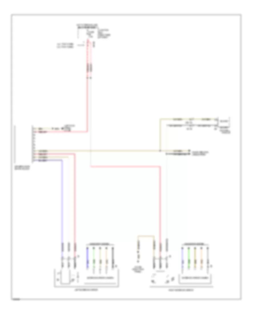 Memory Mirrors Wiring Diagram, with LIN bus Function for BMW 550i GT 2011