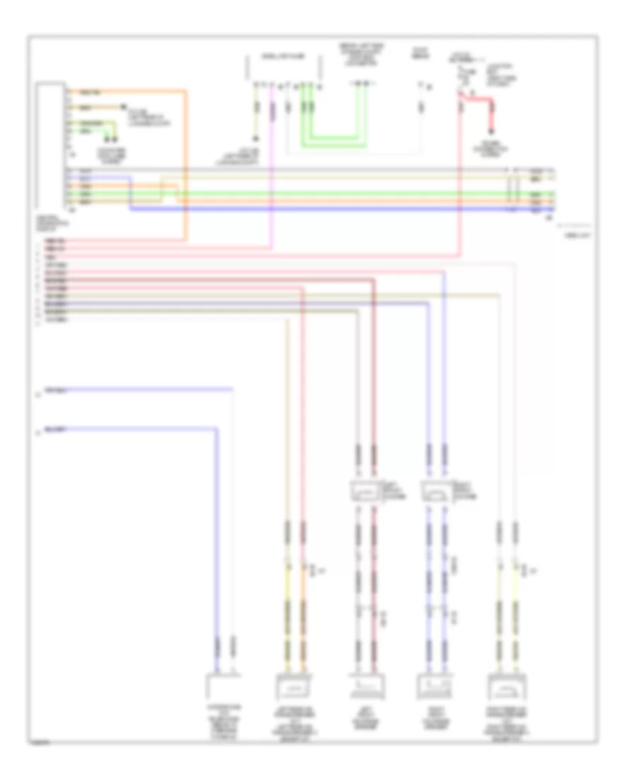 Navigation Wiring Diagram Basic without Hifi Radio 2 of 2 for BMW 550i GT 2011