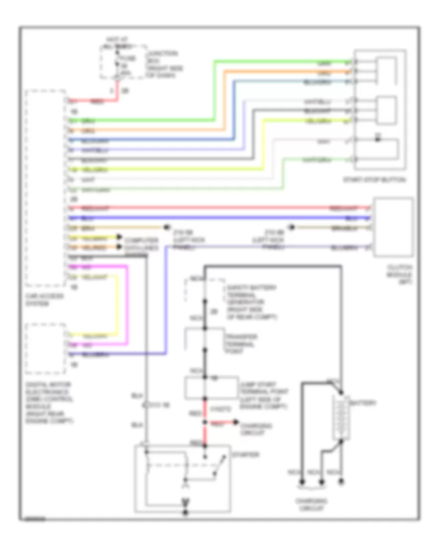 Starting Wiring Diagram for BMW 550i GT 2011