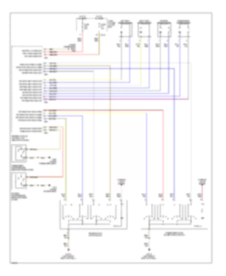 Power Windows Wiring Diagram, Except Convertible for BMW M3 2002