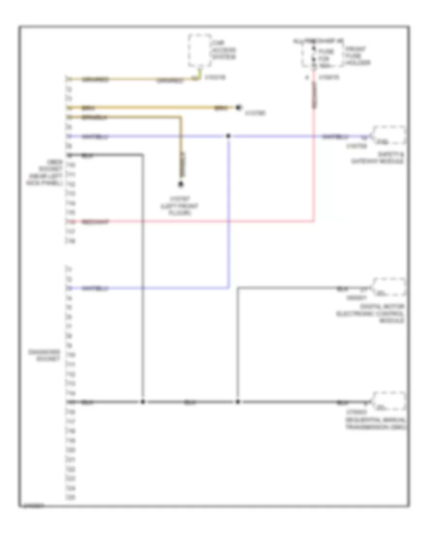 Data Link Connector Wiring Diagram for BMW 525i 2006