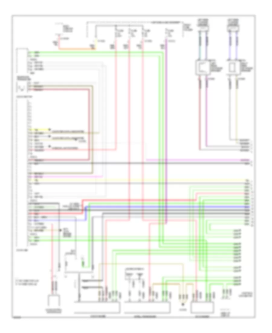 Navigation Wiring Diagram, with Top HIFI Radio (1 of 3) for BMW 525i 2006