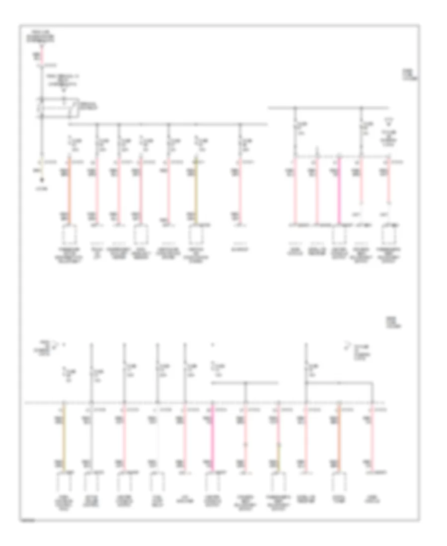 Power Distribution Wiring Diagram 3 of 6 for BMW 525i 2006
