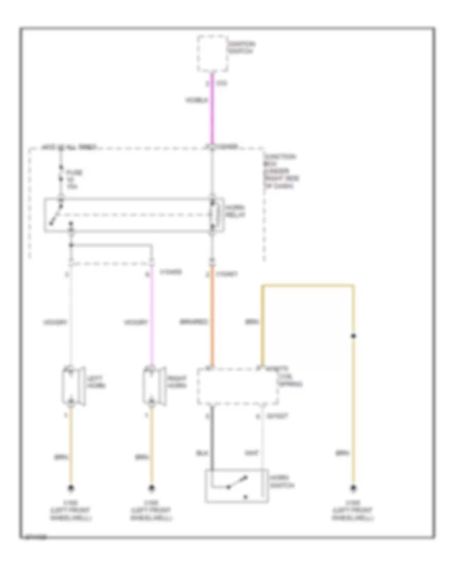 Horn Wiring Diagram for BMW X5 30i 2002