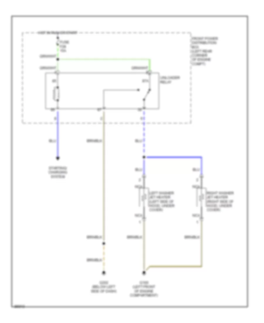 Электросхема быстрого подогрева для BMW 735i 1990