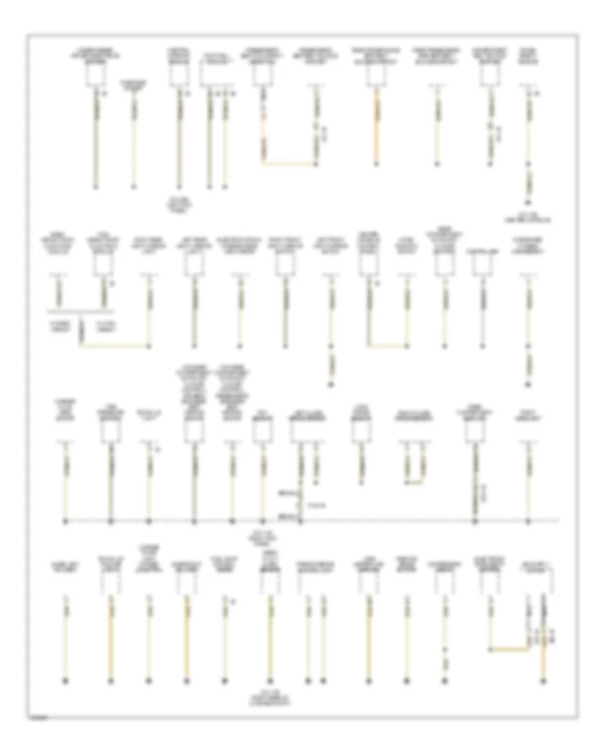 Ground Distribution Wiring Diagram (4 of 6) for BMW 740i 2011