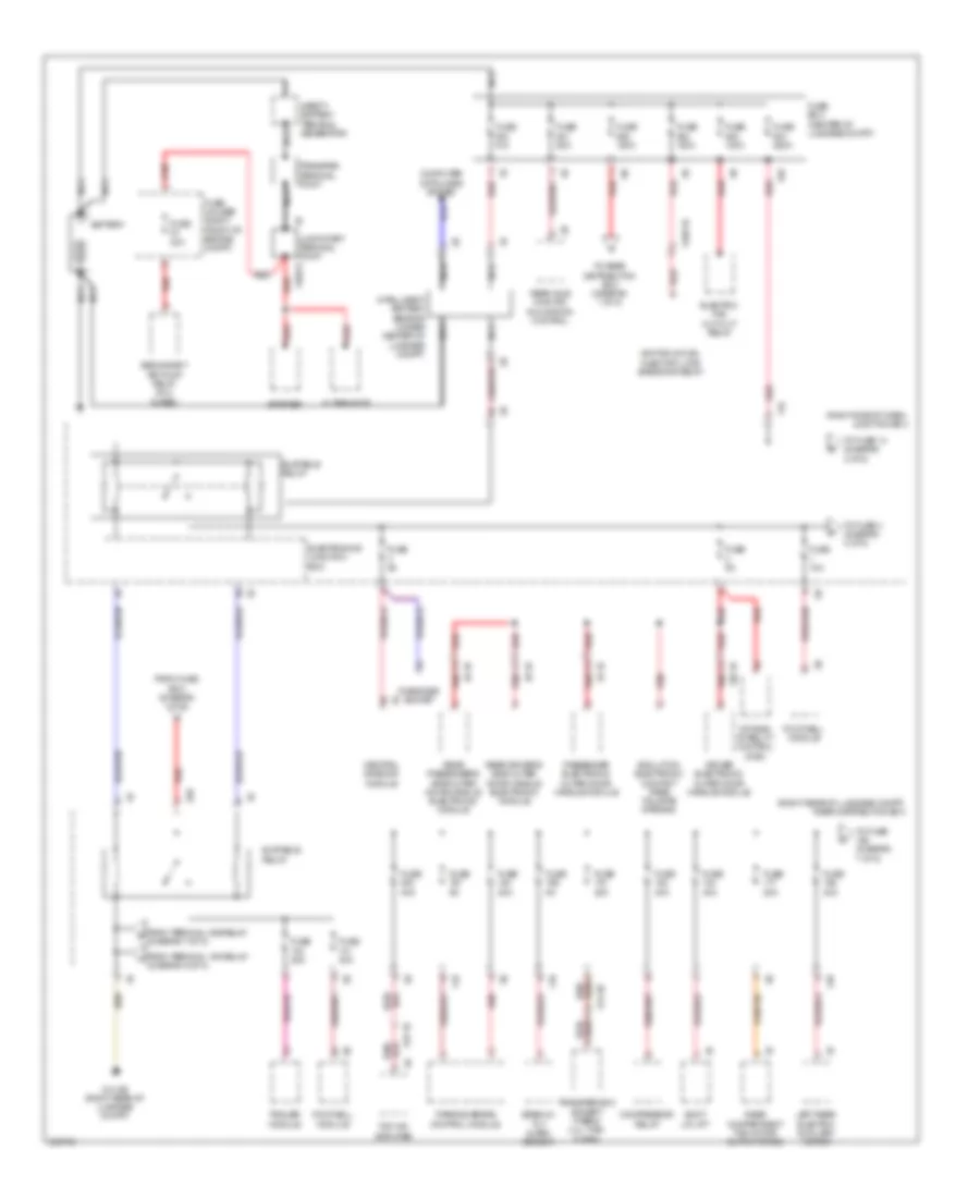 Power Distribution Wiring Diagram 1 of 8 for BMW 740i 2011