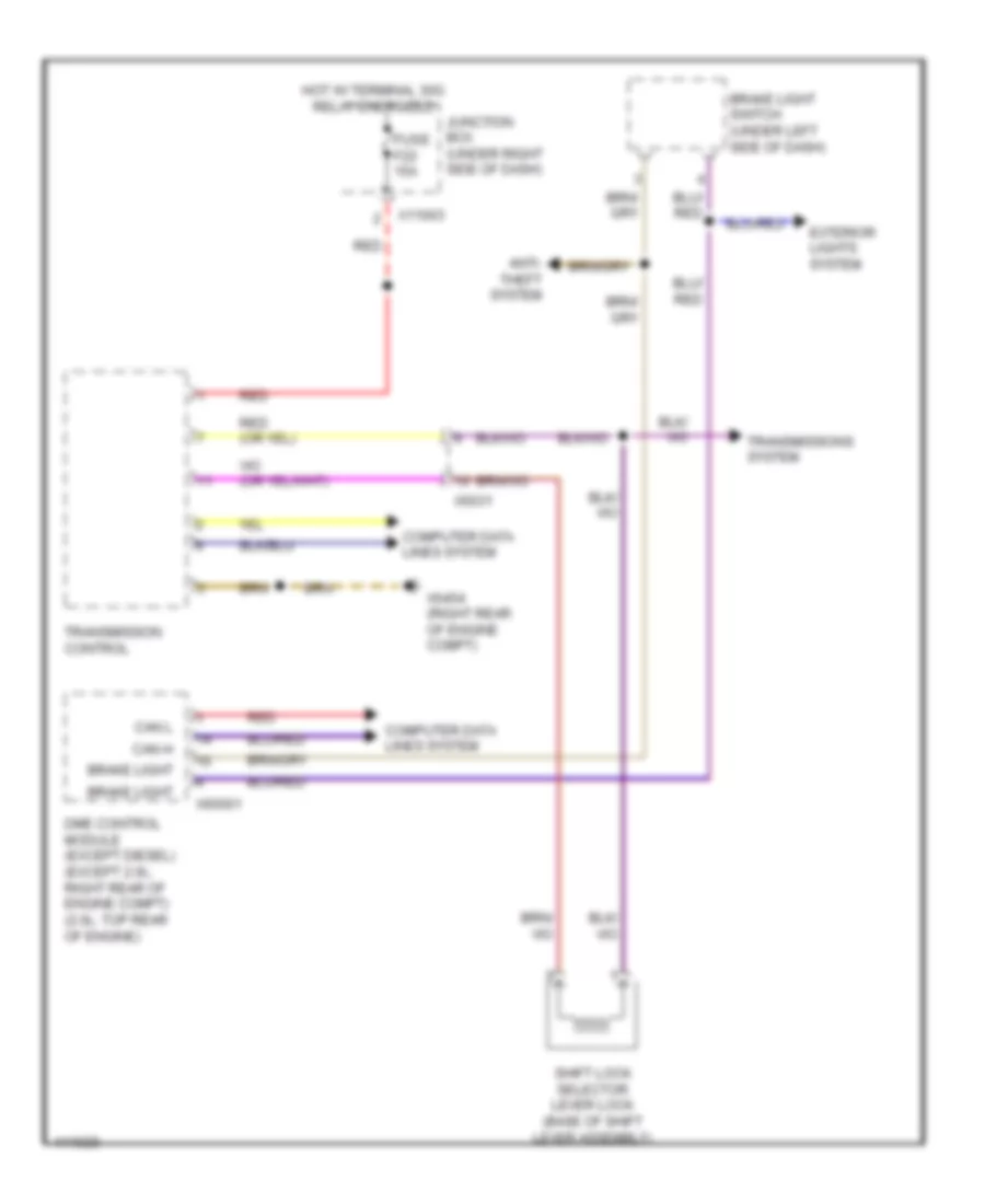 Shift Interlock Wiring Diagram for BMW 335xi 2013