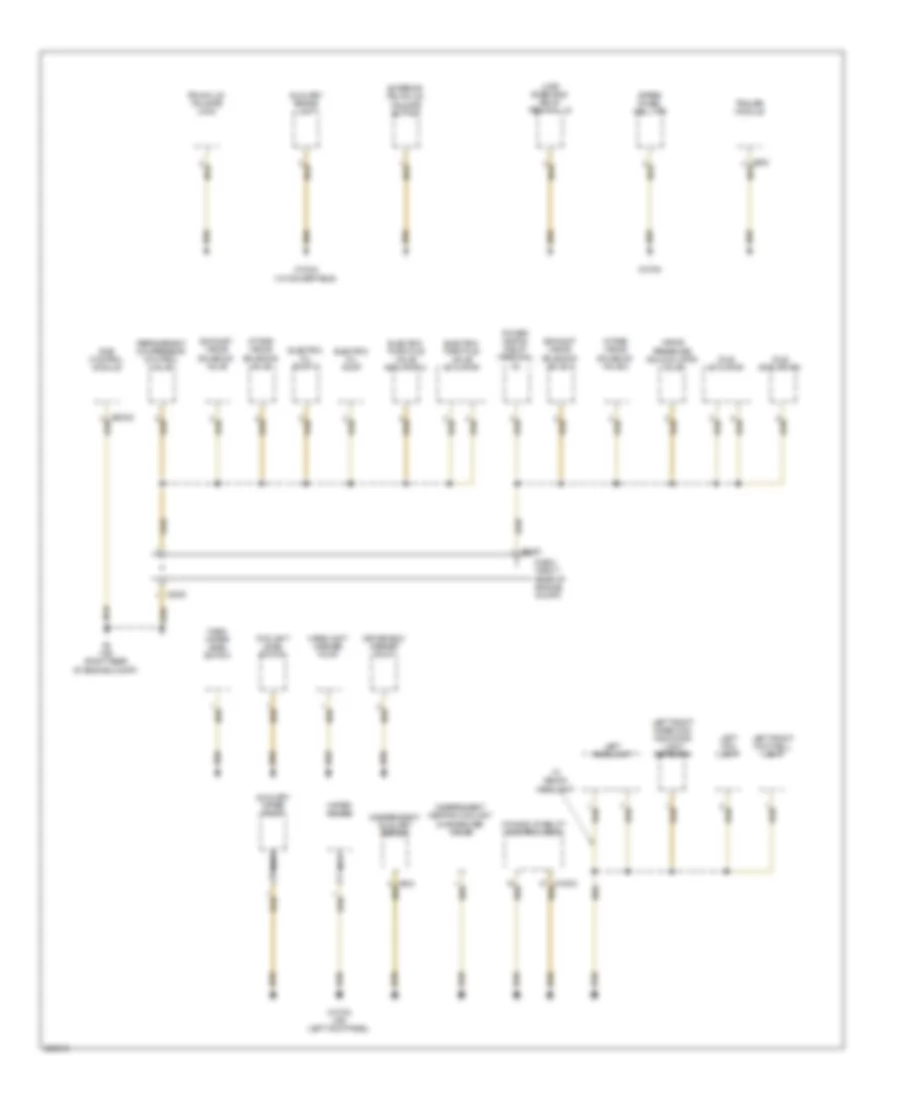 Ground Distribution Wiring Diagram 7 of 7 for BMW 650i 2009
