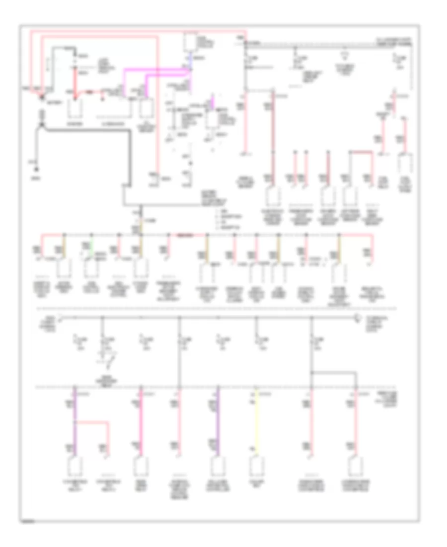Power Distribution Wiring Diagram 1 of 6 for BMW 650i 2009