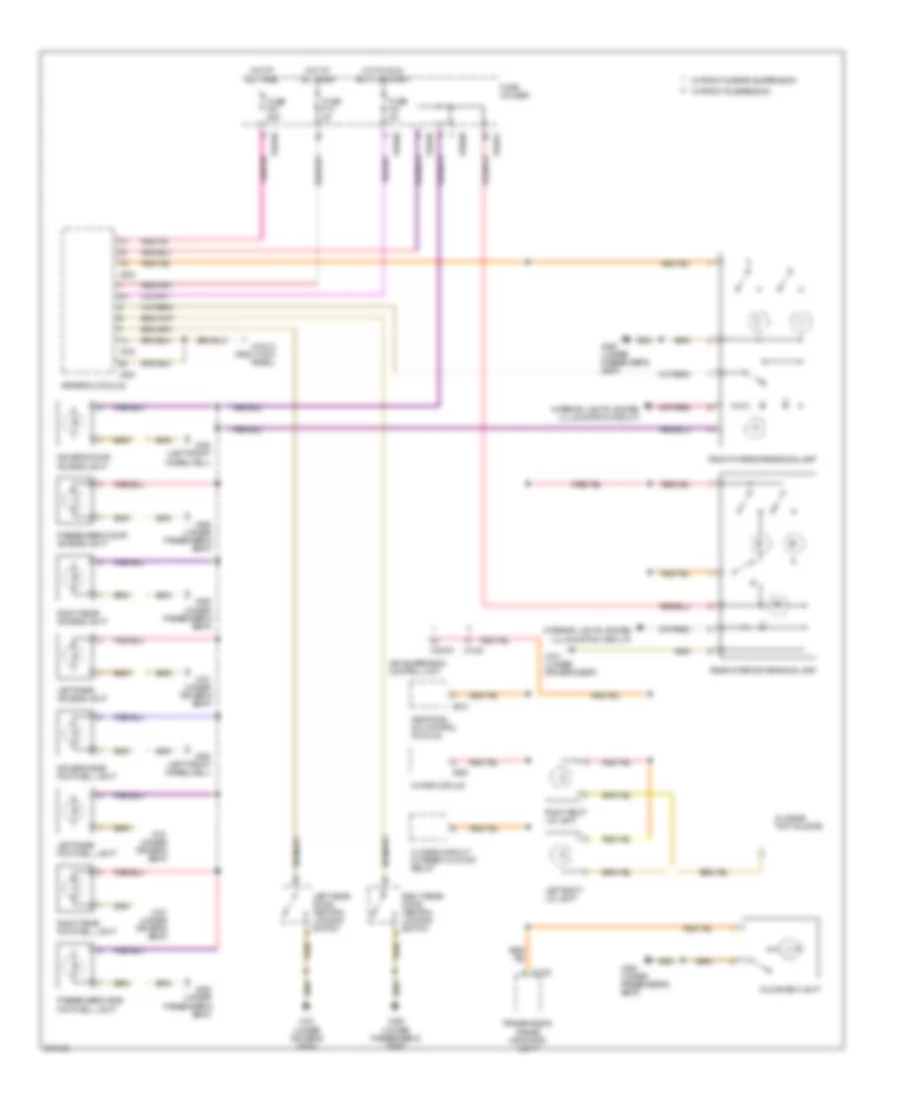 Courtesy Lamps Wiring Diagram 1 of 2 for BMW X5 46i 2002