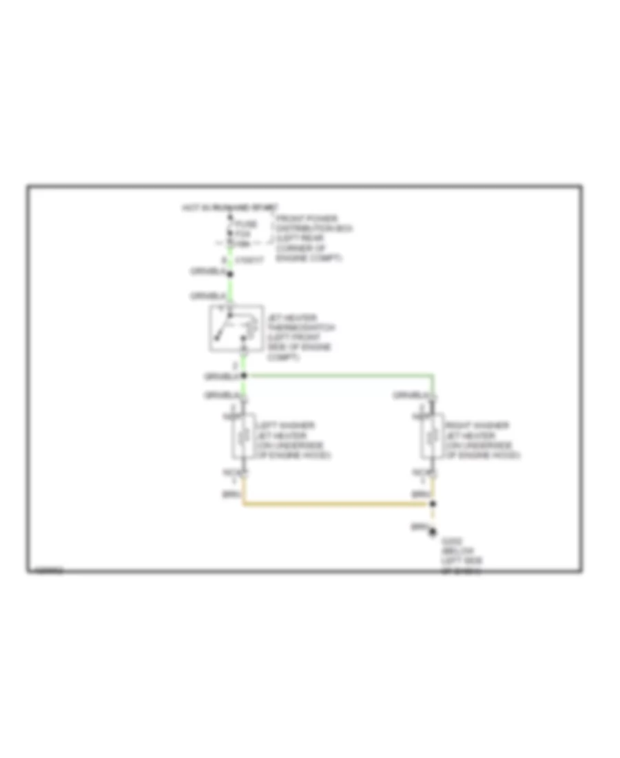 Электросхема быстрого подогрева шайбы, Кабриолет для BMW 323i 1999