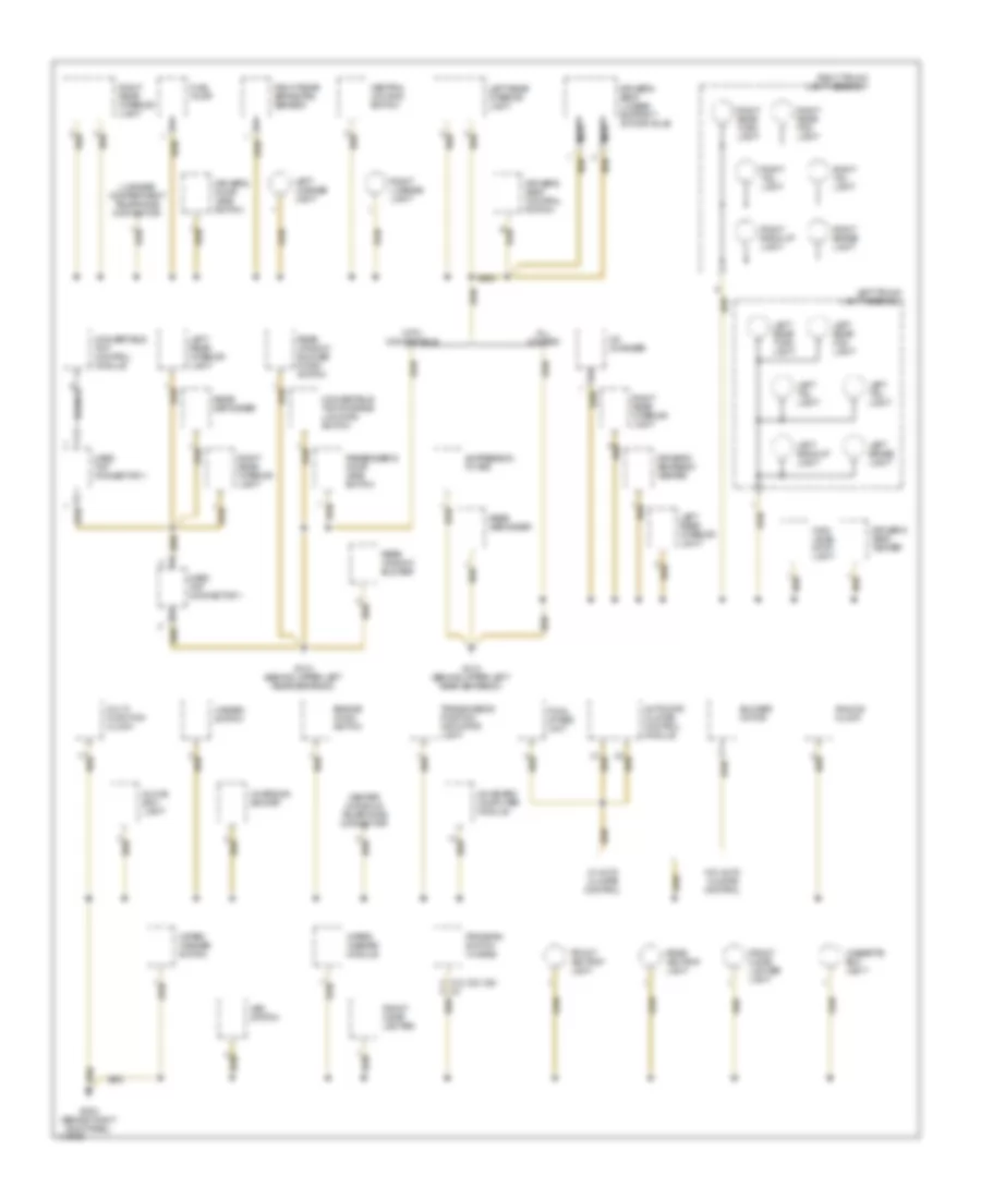Ground Distribution Wiring Diagram, Convertible (4 of 4) for BMW 323i 1999